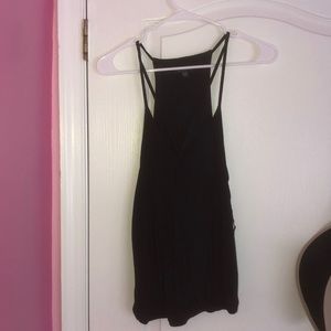Black strappy tank top